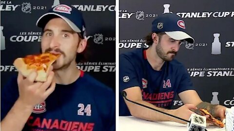 Phillip Danault du CH vit une histoire d'amour avec sa pizza et les fans adorent ça