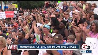 Hundreds of people attended sit-in on Monument Circle