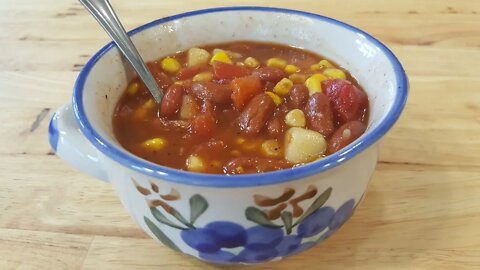 Chili Corn Soup - Struggle Food - (Quick Version - Recipe Only) The Hillbilly Kitchen