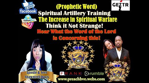 Rhema-Word 411 🔥🔥Spiritual Artillery Training🔥🔥 Increase In Spiritual Warfare-Think it Not Strange