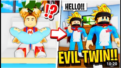 My SECRET EVIL Conjoined Twin in Roblox BROOKHAVEN RP!!