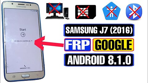 Samsung J7 2016 (SM J710) Google Account/FRP Bypass |ANDROID 8.1.0 One Click | With Free Tool