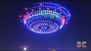 Samsung drone show mistaken for UFO
