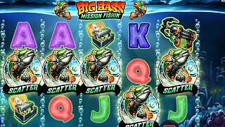 BIG BASS MISSION FISHIN BRAND NEW BASS 20 FREE SPINS 5 SCATTERS BONUS BUY ONLINE CASINO SLOT