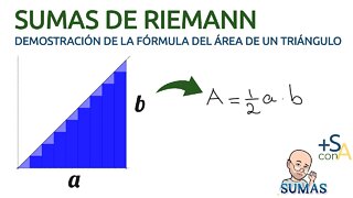 Área del Triángulo rectángulo: demostración usando las Sumas de Riemann.