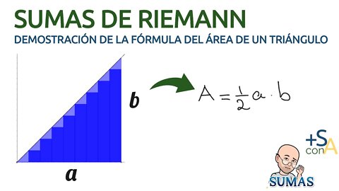 Área del Triángulo rectángulo: demostración usando las Sumas de Riemann.