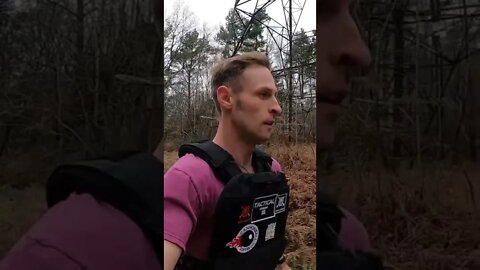 a muddy weighted vest workout