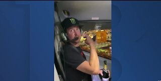 NASCAR's Kurt Busch celebrates Las Vegas win with helicopter ride