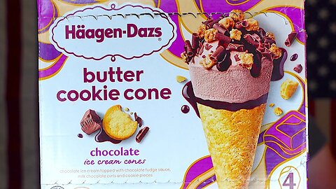 Haagen Dazs Butter Cookie Cone Chocolate Ice Cream Cones Review