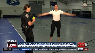 Physical training with Junior Police Academy
