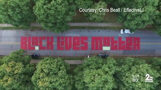 New Black Lives Matter mural covers street in Patterson Park