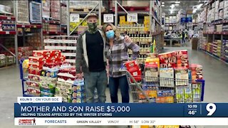 Mother and son from Tucson raise $5,000 to help Texas