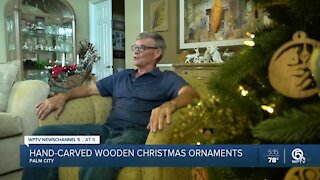 Palm City man carves wooden Christmas ornaments