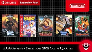 SEGA Genesis - December 2021 Game Updates | Nintendo Switch Online