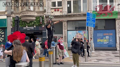 March for Palestine, Stop the genocide. High Street Cardiff, Wales