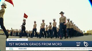 First female Marine graduates from MCRD