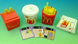 REVISIT - 1999 McDONALD'S set of 4 FOOD FOOLERS HAPPY MEAL COLLECTIBLE TOYS VIDEO REVIEW