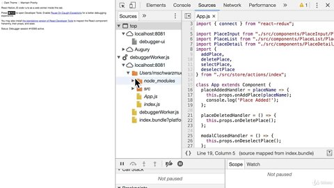 45 - Debugging with Breakpoints | REACT NATIVE COURSE