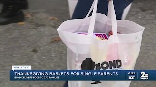 Thanksgiving baskets for single parents, BOND delivers food to 270 families