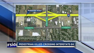 Pedestrian killed crossing interstate