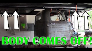 PART 2 - 1952 Chevy 3100 - Removing the Body from the Frame!