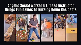 Angelic Social Worker & Fitness Instructor Brings Fun Games To Nursing Home Residents