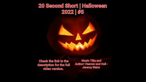 20 Second Short | Halloween 2022 | Halloween Music #Halloween #shorts #halloween2022 #5