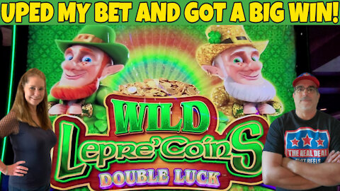 RAISED my BET and GOT a BIG WIN in the BONUS on WILD LEBRE' COINS DOUBLE LUCK at COUSHATTA CASINO