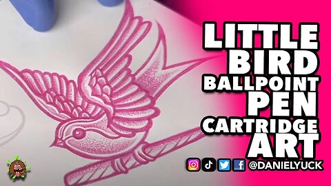 Little Bird Ballpoint Pen Cartridge Art