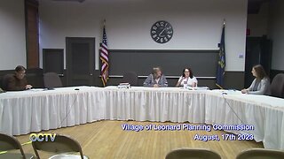 Village of Leonard Planning Commission Meeting: August, 17th 2023