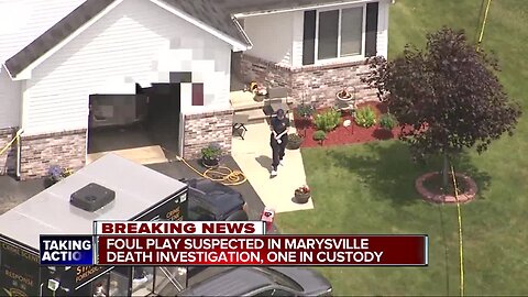 Foul play suspected in Marysville death investigation, one man in custody