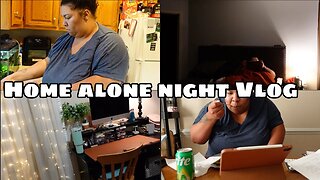 PRODUCTIVE HOME ALONE NIGHT VLOG:clean up kitchen.dining room,and cook dinner with me!!