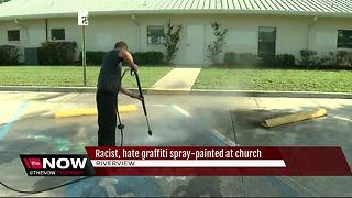 Riverview church vandalized with swastikas, racist graffiti