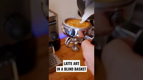 Latte Art in a Blind Basket