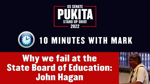 Mark comments on John Hagan's reaction to him at the State Board of Education