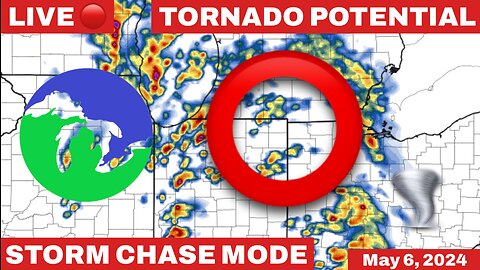 LIVE STORM CHASE- Tornado Potential in Michigan, Indiana, Ohio