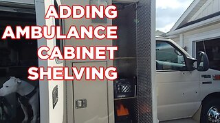 Ambulance RV Shelving Added to Outer Cabinet | Full Time RV Life