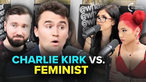Charlie Kirk CHALLENGES Liberal Feminist On Economic Equality 👀 *FULL CLIP*