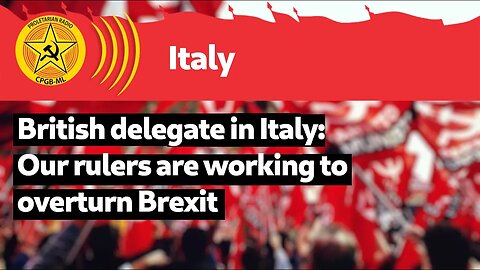 British delegate in Italy: Our rulers are working to overturn Brexit