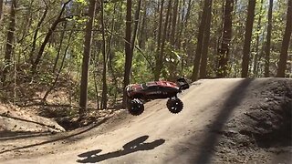 Traxxas E-Revo Goes Flippin' Crazy On BMX Trails!!