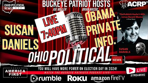 Susan Daniels Author The Rubbish Hauler's Wife versus Barack Obama | Buckeye Patriots Podcast LIVE 7:40pm