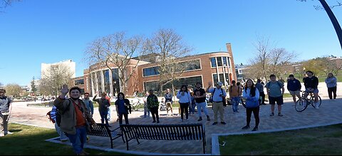 Univ of Massachusetts Amherst: Hard To Draw A Crowd At First, Then A Few Christians Approach Me, Soon Some Curious Sinners Pepper Me W/ Questions, Crowd Grows To 50 Students, Student Raise Hands, Remain Calm, A Wonderful Day Of Passover Preaching!