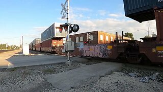 West Bound CSX Intermodal Fostoria Ohio #train #trainhorn #asmr #railway #railfan #csx #fostoria