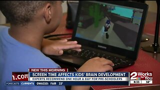 Screen time affects kids' brain development
