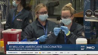 Forty one million people vaccinated in the U.S.