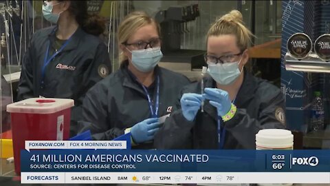 Forty one million people vaccinated in the U.S.