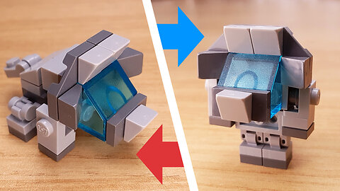 Triceratops mini LEGO transformer mech MOC tutorial & stop motion animation