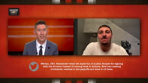 Hangin' With Hoop: Browns TE Austin Hooper talks about win over Steelers, happiness in Cleveland, Baker Mayfield being 'old'