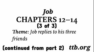 Job Chapters 12-14 (Bible Study) (3 of 3)