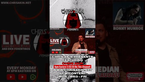 Chris Akin Presents…Live 1/23/23 at 8pm EST! #davelandau #louderwithcrowder #ronnymunroe #vr